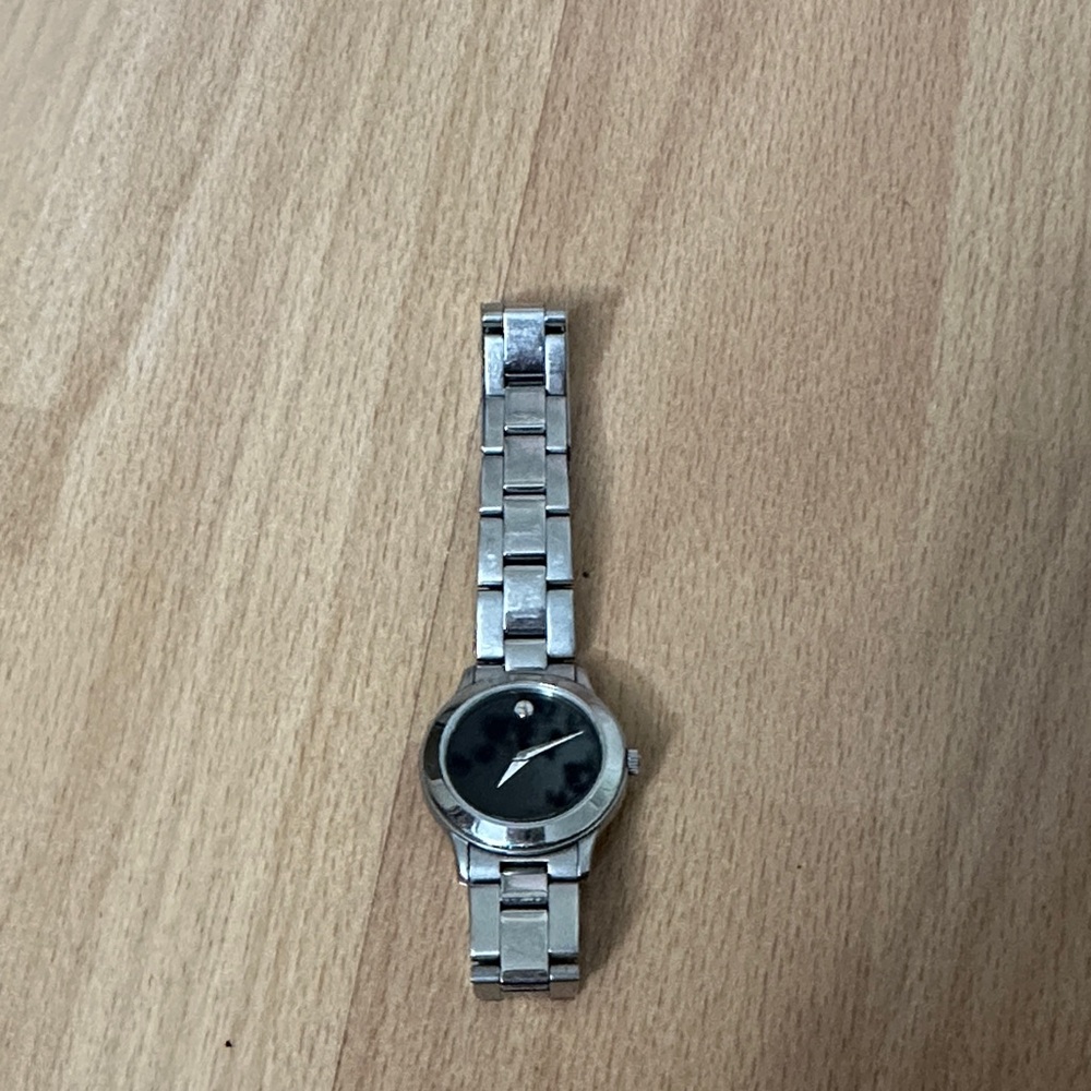 Movado Silver and Black Women's Watch